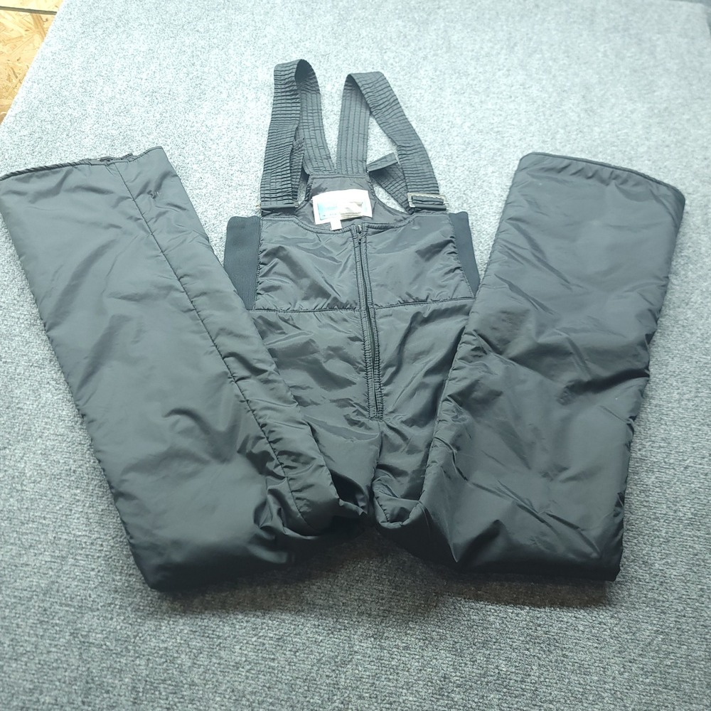 White Gold Vintage Black Insulated Ski Bibs Snow Pants Womens Size 10 RN 58834